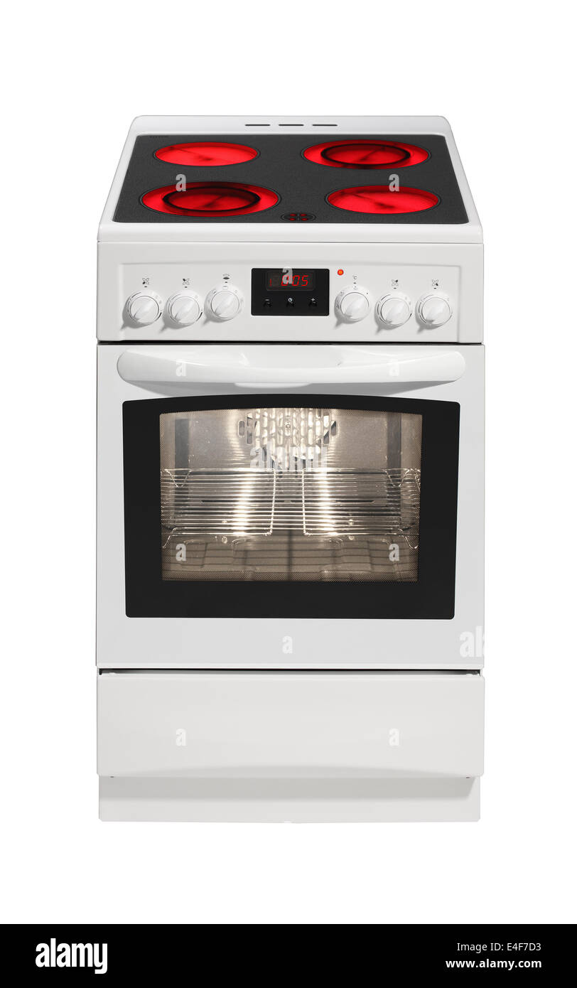 Cuisinière électrique isolated on white Banque D'Images