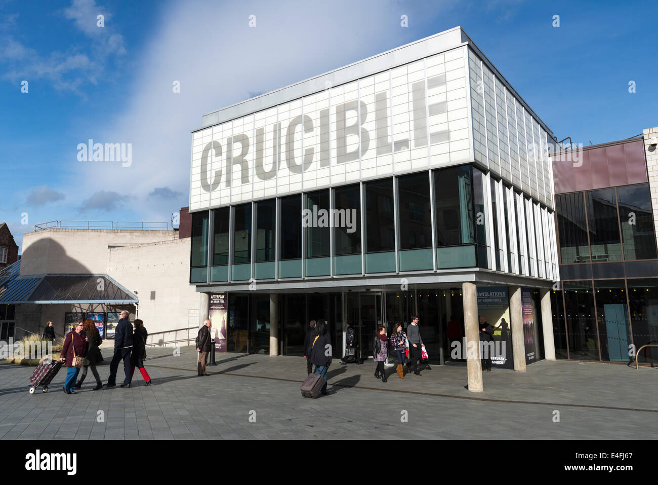 Le centre-ville de Sheffield théâtre Crucible et lieu d'événements South Yorkshire Angleterre Banque D'Images