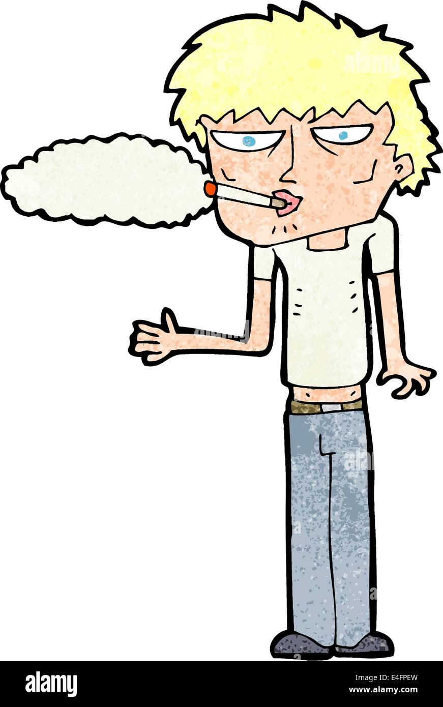 fumeur de dessin animé Illustration de Vecteur