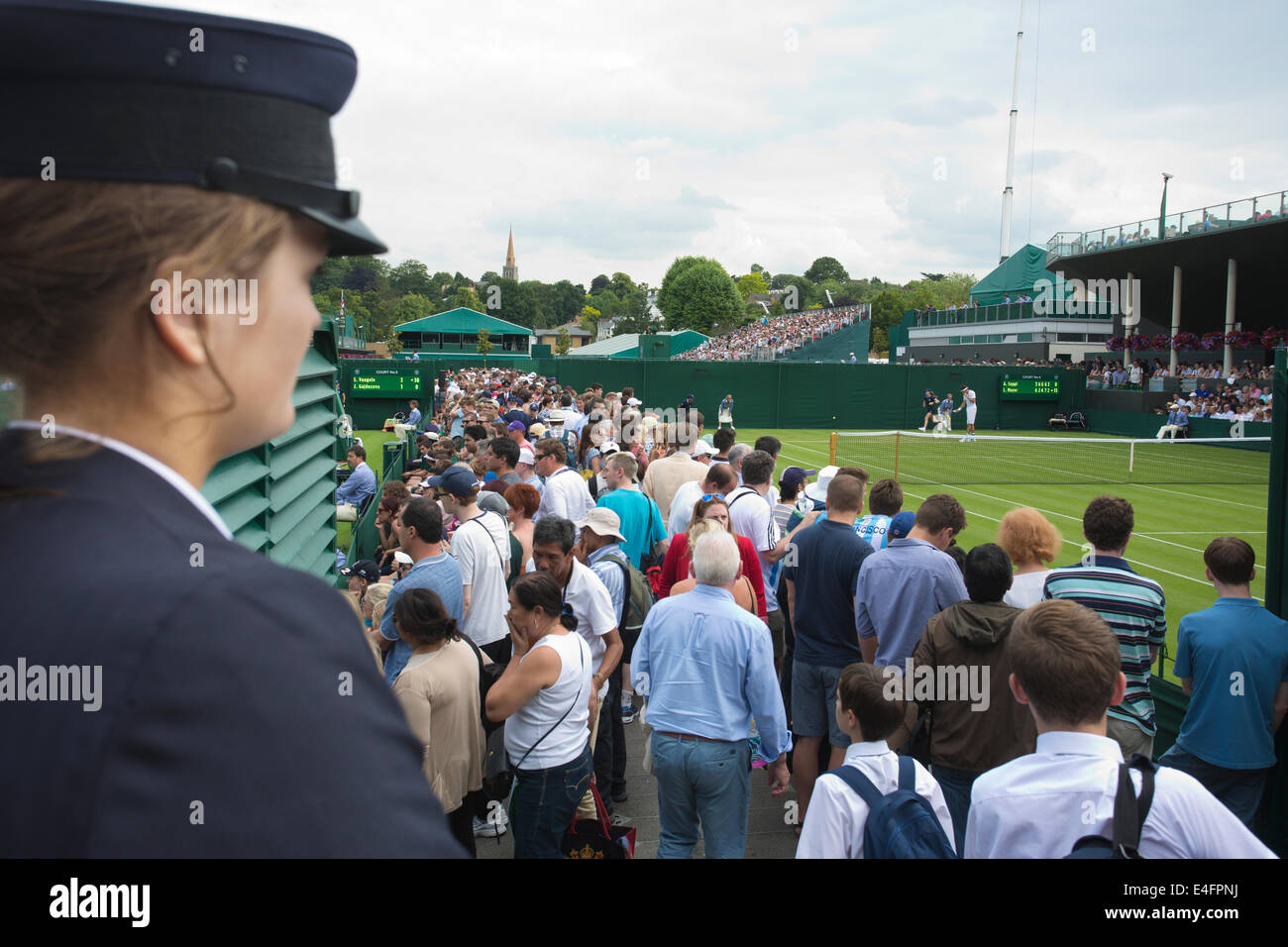 Tennis de Wimbledon 2014, le sud-ouest de Londres, Angleterre, Royaume-Uni Banque D'Images