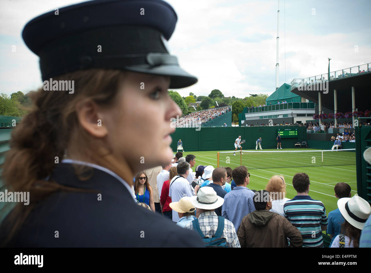 Tennis de Wimbledon 2014, le sud-ouest de Londres, Angleterre, Royaume-Uni Banque D'Images