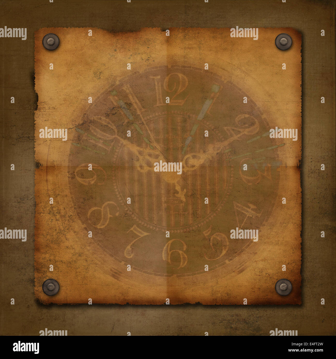 Texture background vintage avec watch (temps) Banque D'Images