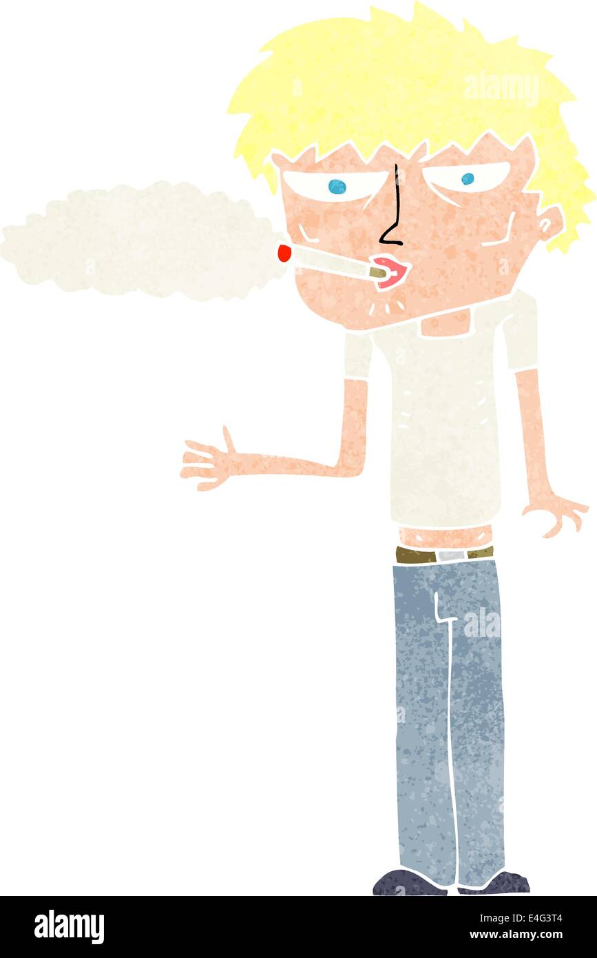 fumeur de dessin animé Illustration de Vecteur