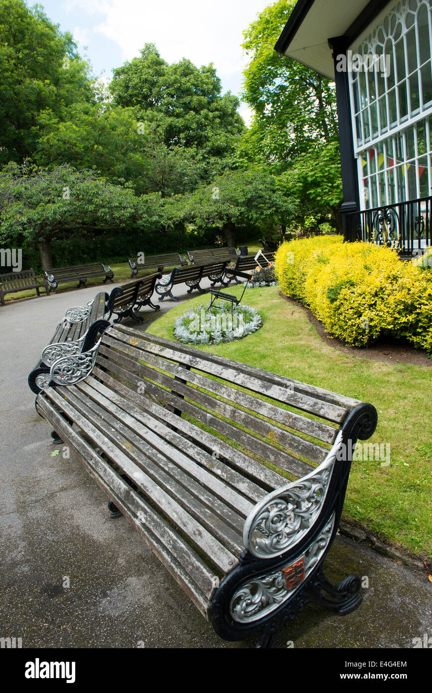 Le kiosque et de jardins au château de Nottingham, Nottinghamshire England UK Banque D'Images