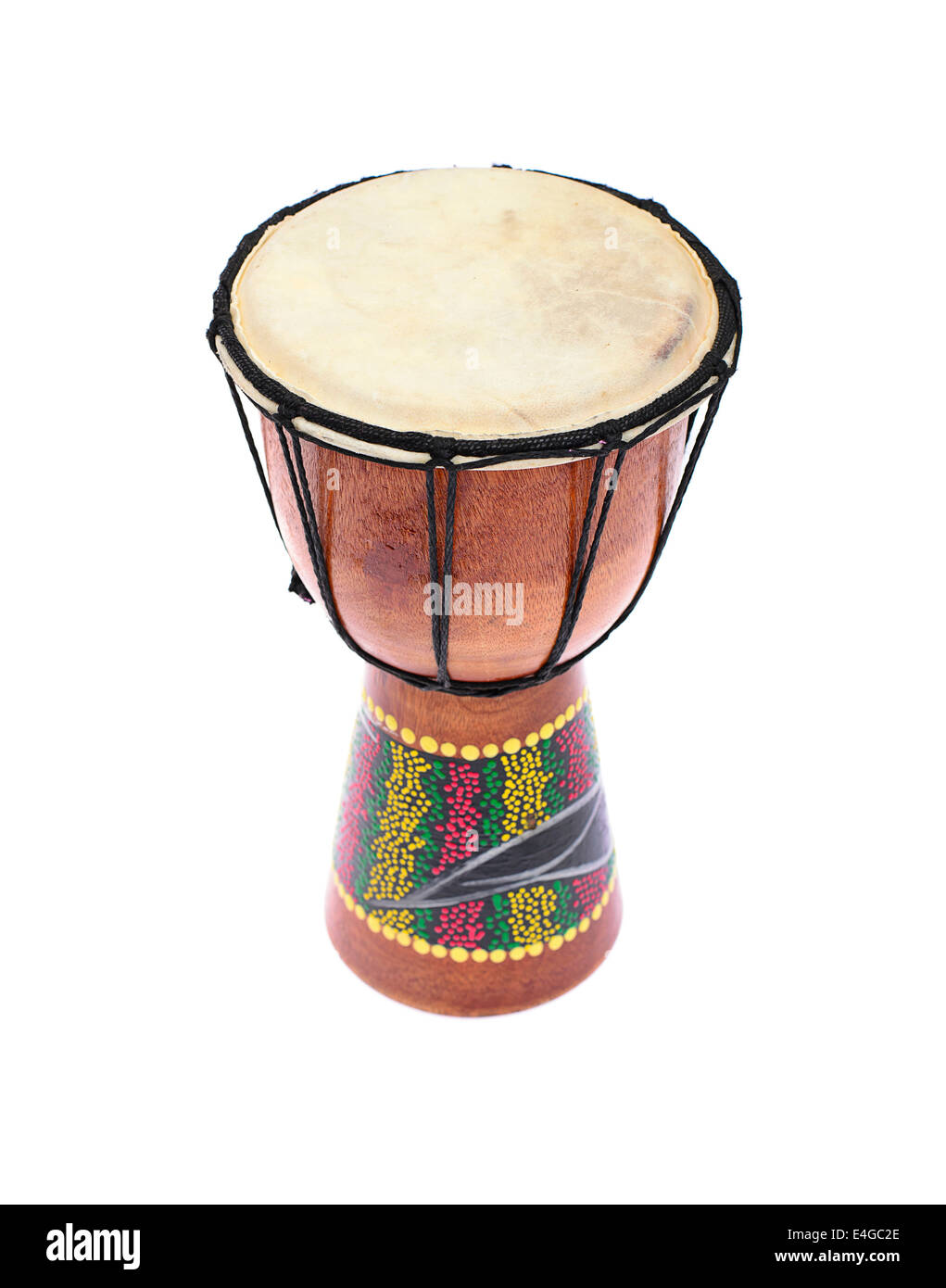 Djembe Tam-Tam. Isolé sur fond blanc Photo Stock - Alamy