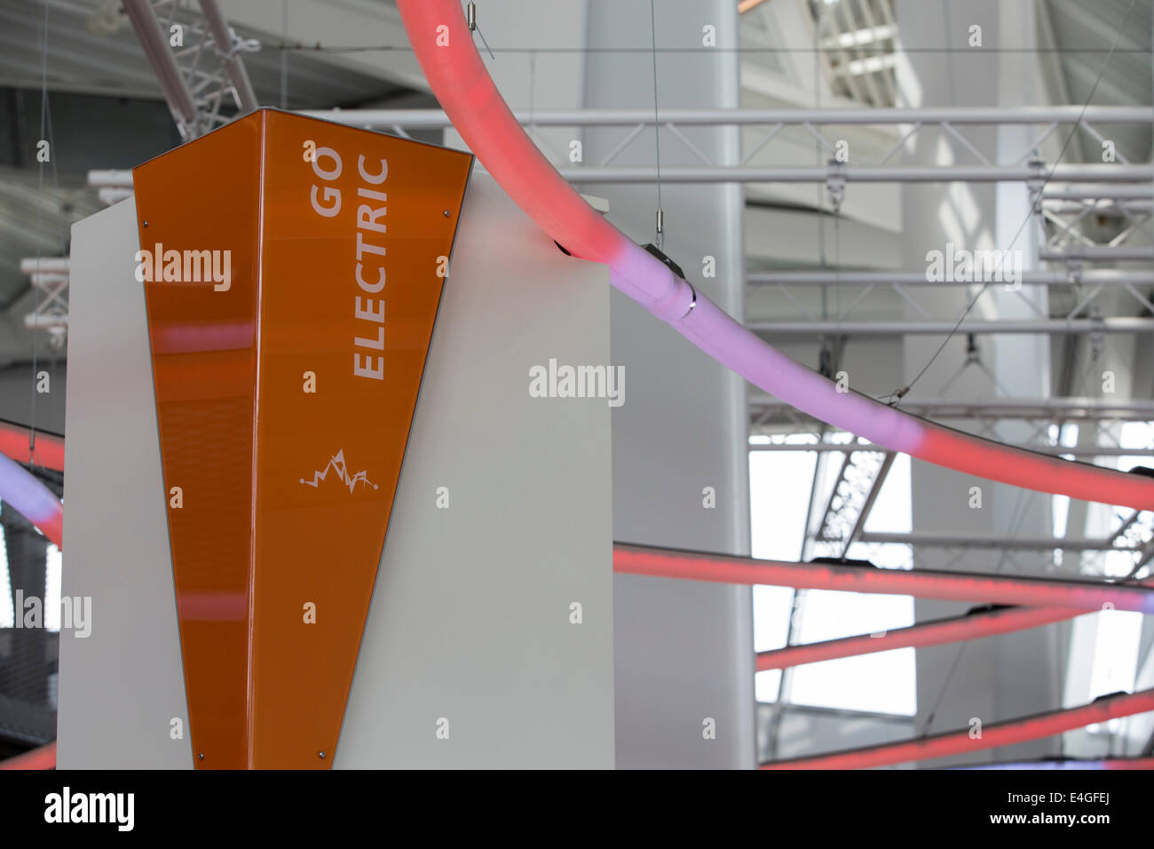 Une exposition à la durabilité de l'édifice de cristal qui est le premier bâtiment au monde à avoir obtenu un remarquable BREEAM (BRE Environmental Assessment Method) la notation et la certification LEED (Leadership in Energy and Environmental Design) certification platine. Londres, Royaume-Uni. Banque D'Images