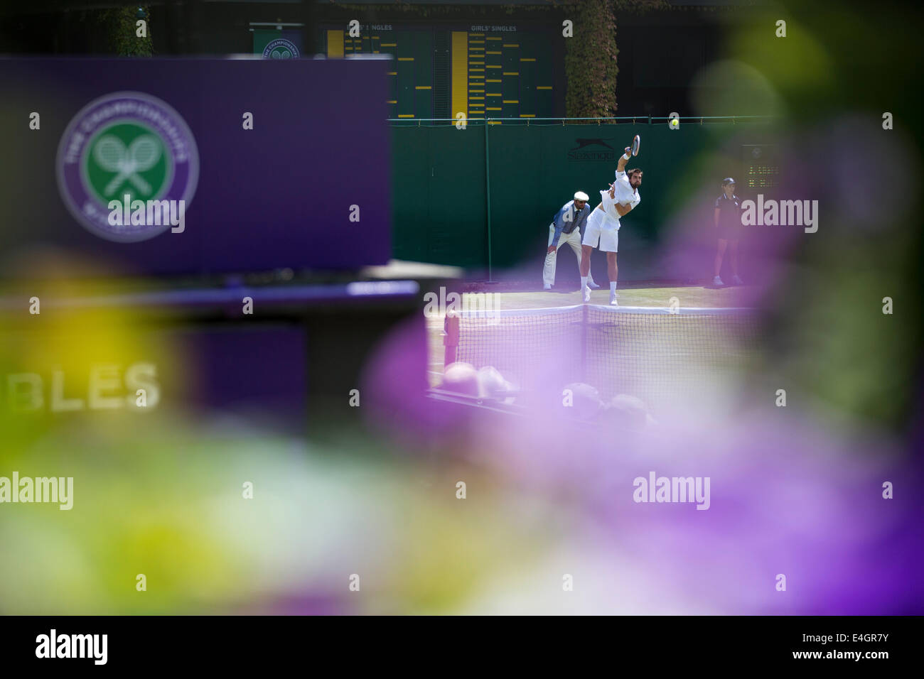 Les Championnats de tennis de Wimbledon Wimbledon 2014 Le All England Lawn Tennis Club Wimbledon & Crocquet Jour 3 Mercredi 25/06/ Banque D'Images