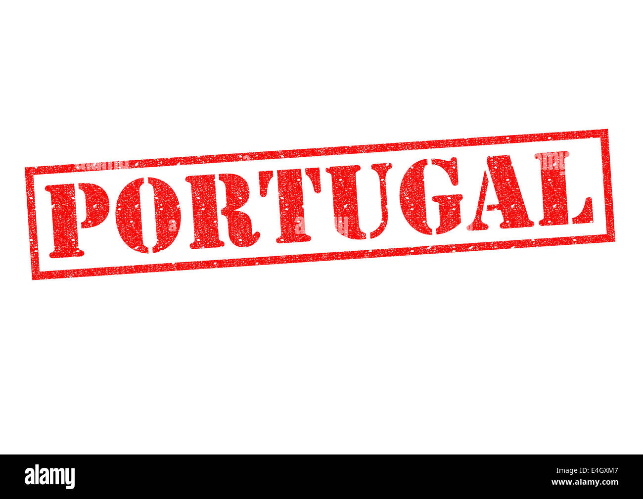 PORTUGAL Timbres en caoutchouc sur un fond blanc. Banque D'Images