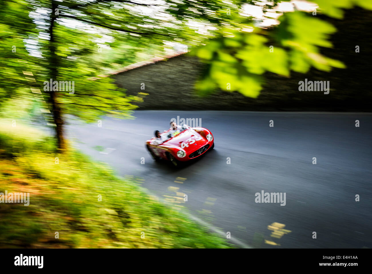 Maserati 150S de 1955 à Mille Miglia - Classic Car Race, Brescia, Italie 2014 Banque D'Images