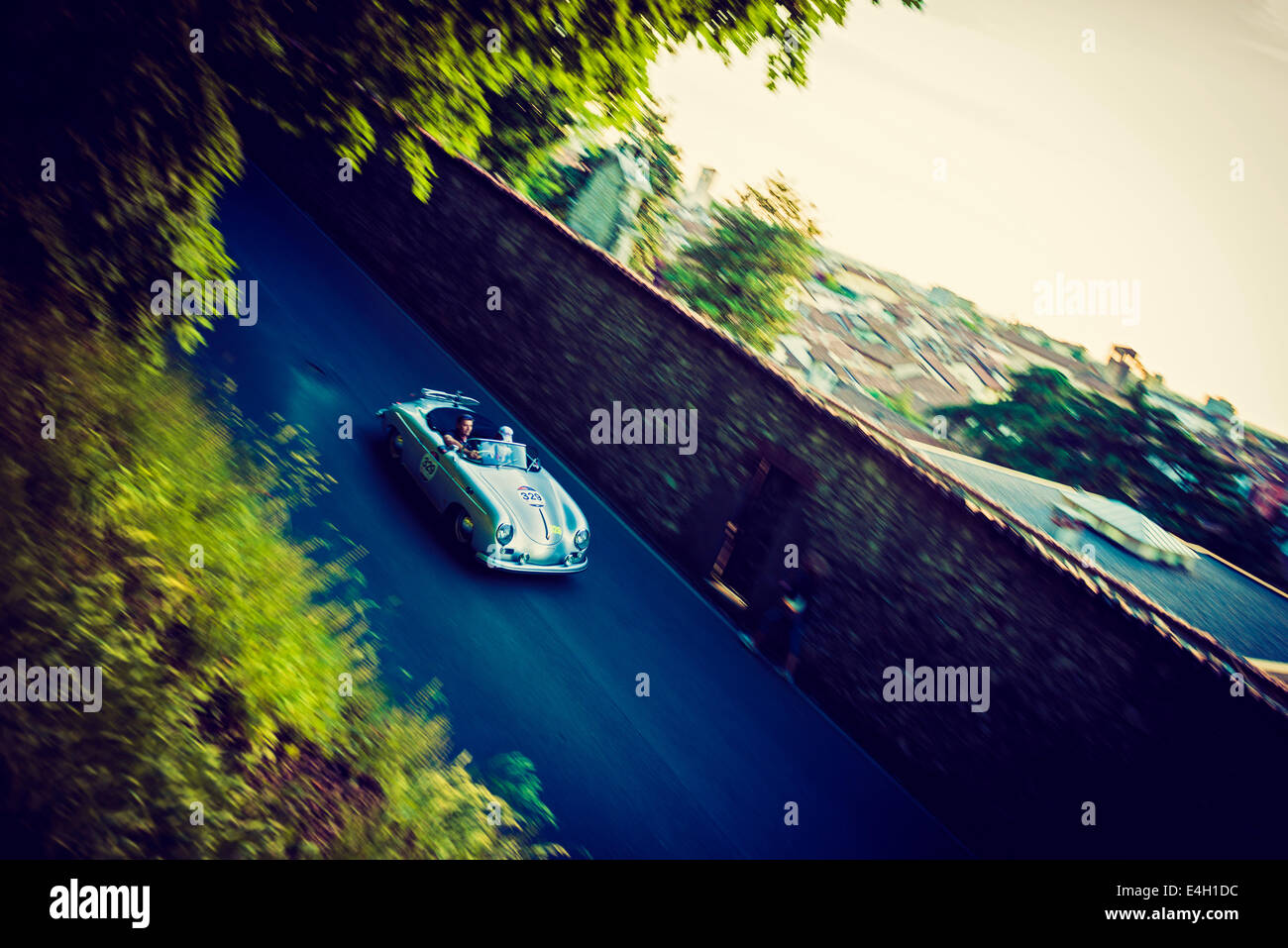 Porsche 356 de 1955 à 1290 Mille Miglia - Classic Car Race, Brescia, Italie 2014 Banque D'Images