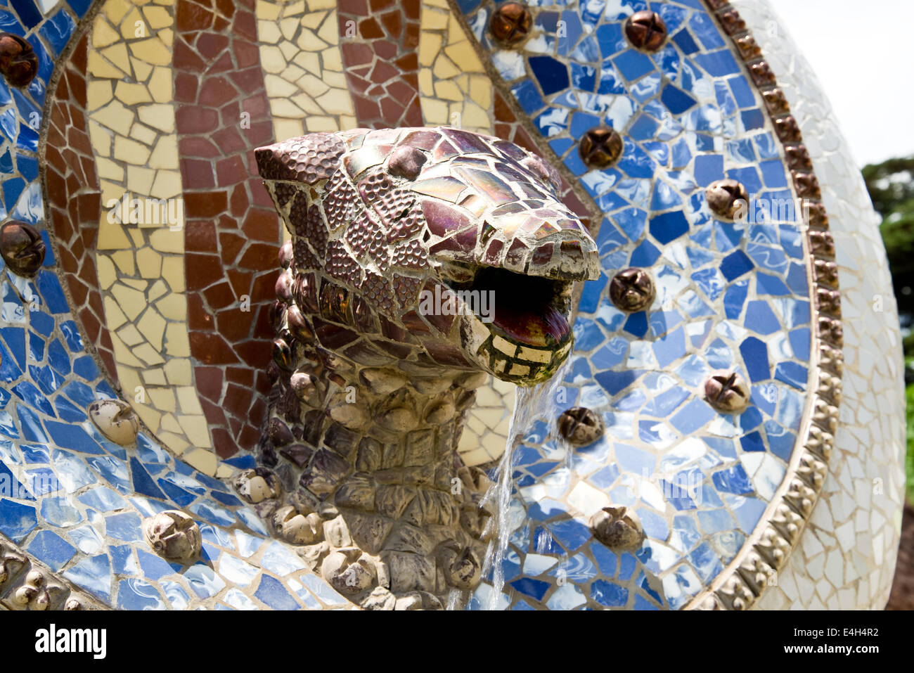 Parc Guell à Barcelone Banque D'Images