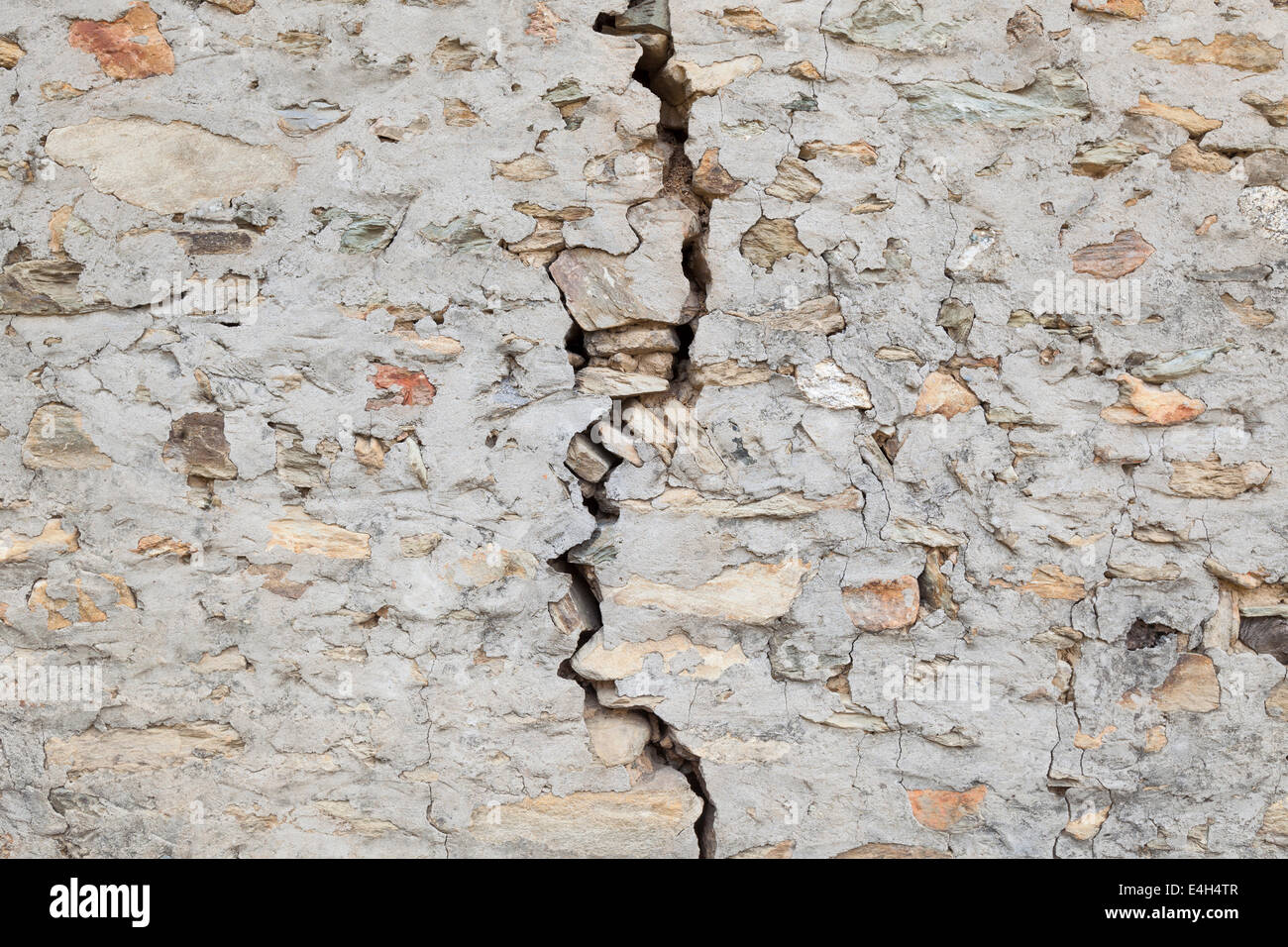 Mur fissuré Banque D'Images