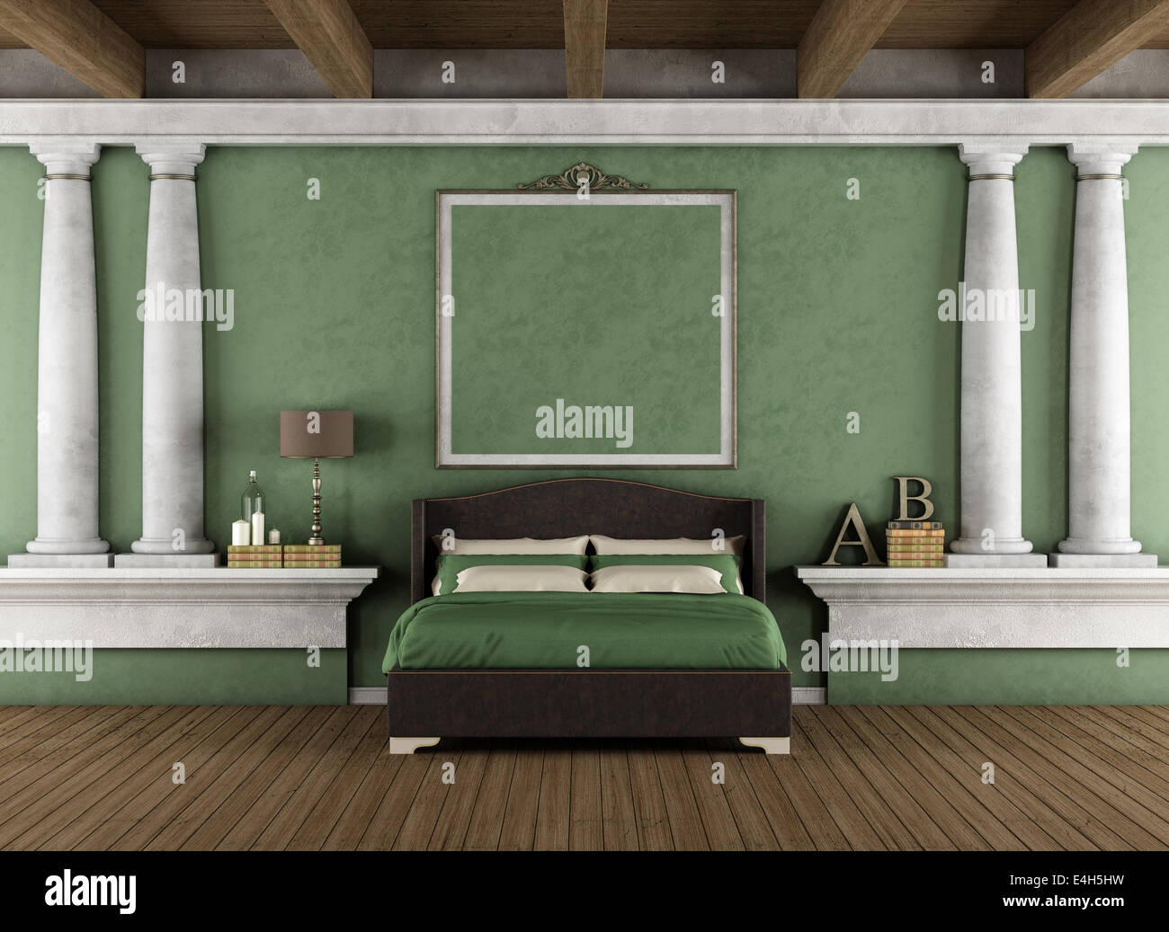 Chambre De luxe dans un style classique - rendering Banque D'Images