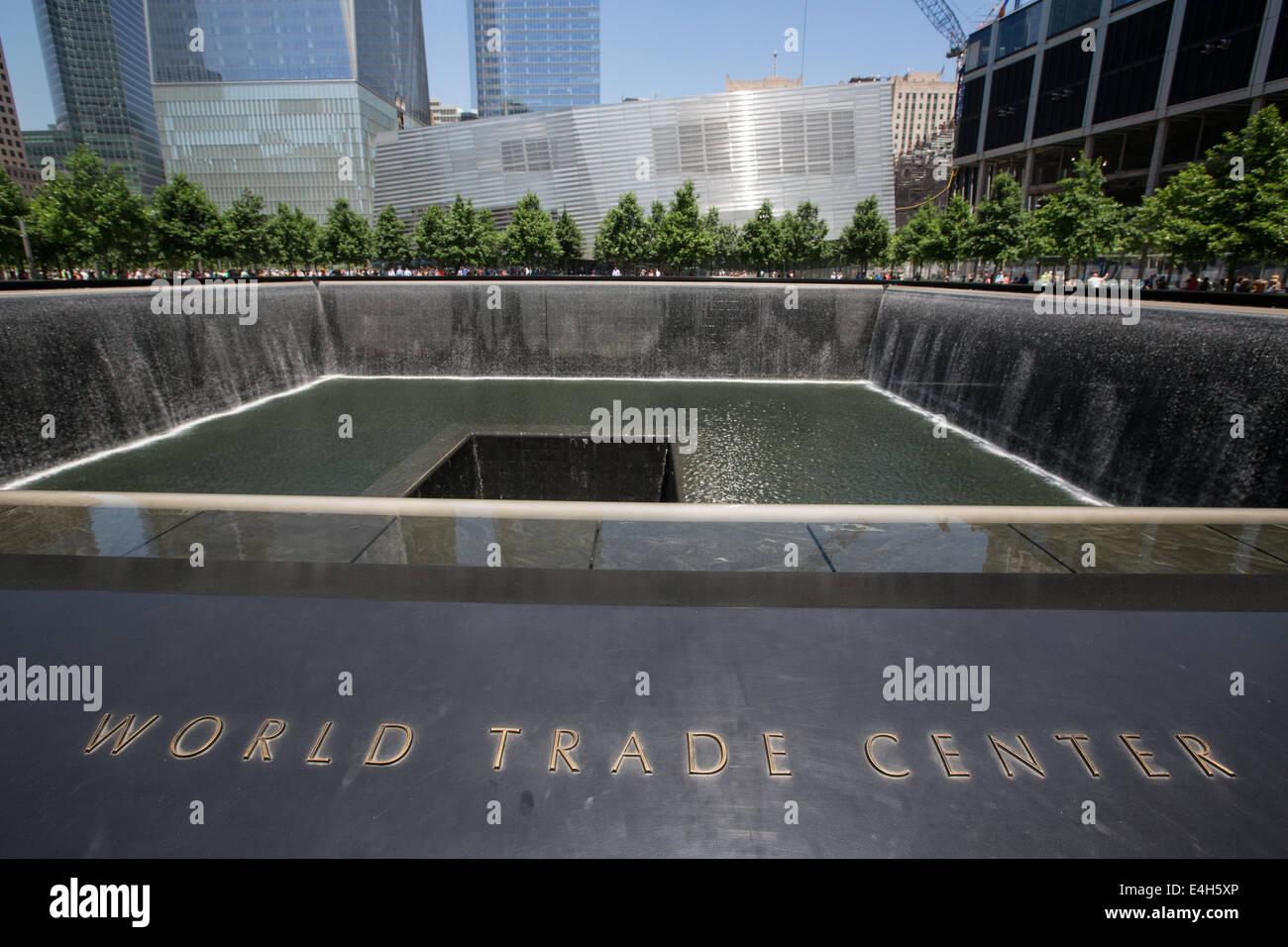 Mémorial National du 11 septembre, au Ground Zero, Manhattan, New York, USA. Banque D'Images