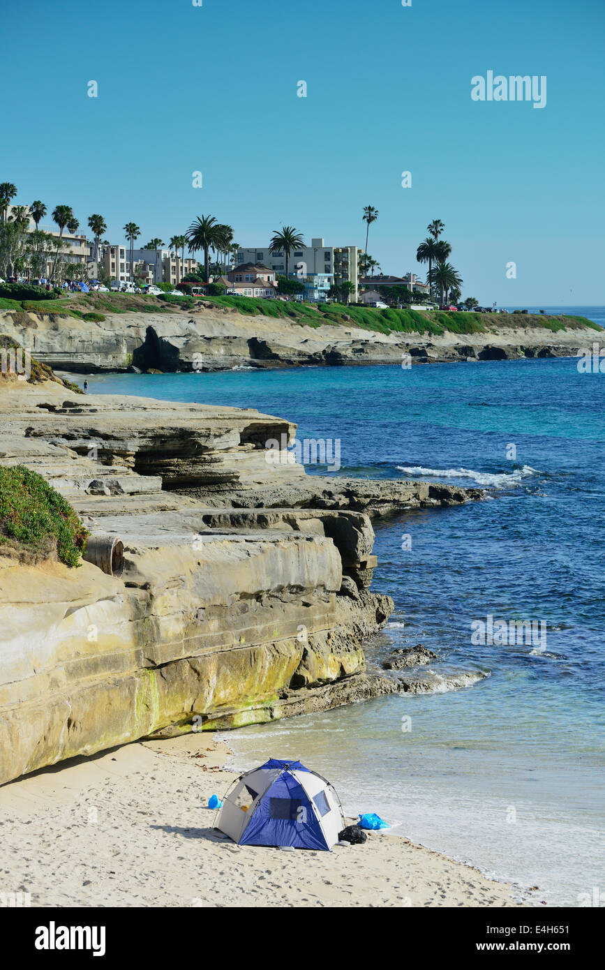 La Jolla Cove à San Diego. Banque D'Images