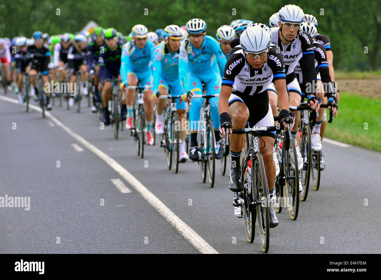 10.07.2014. Arras à Reims, France. Tour de France en vélo, l'étape 6. Géant de l'équipe - Shimano Banque D'Images