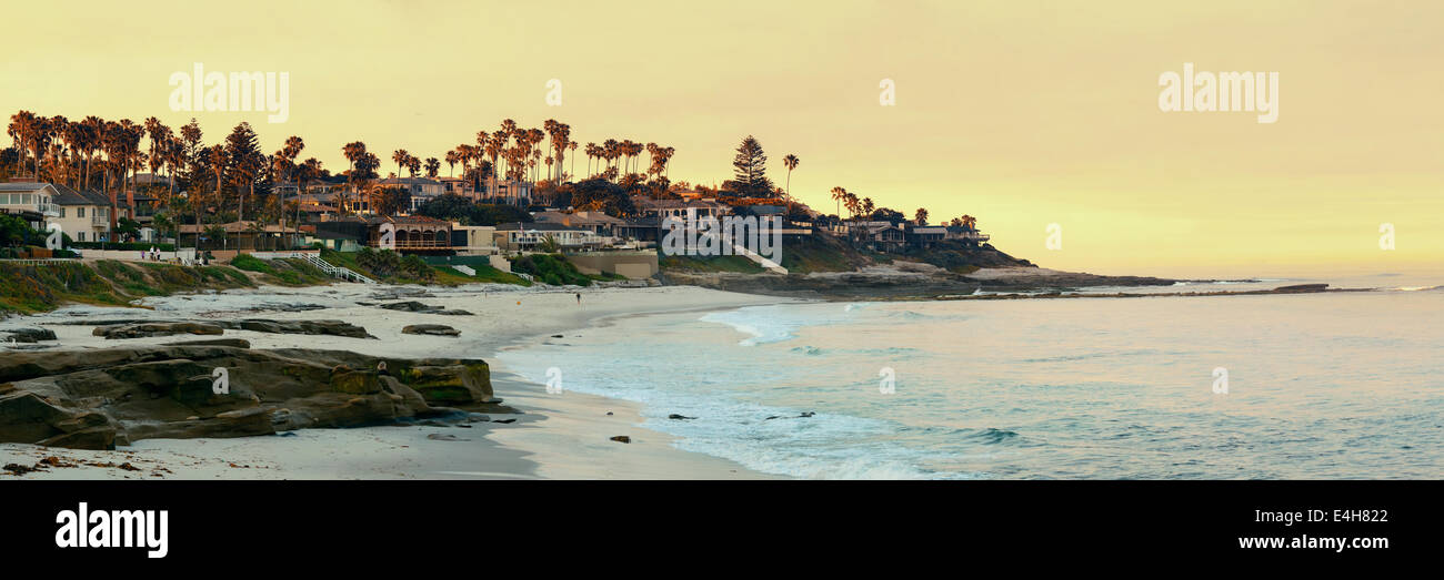 La Jolla Cove à San Diego. Banque D'Images