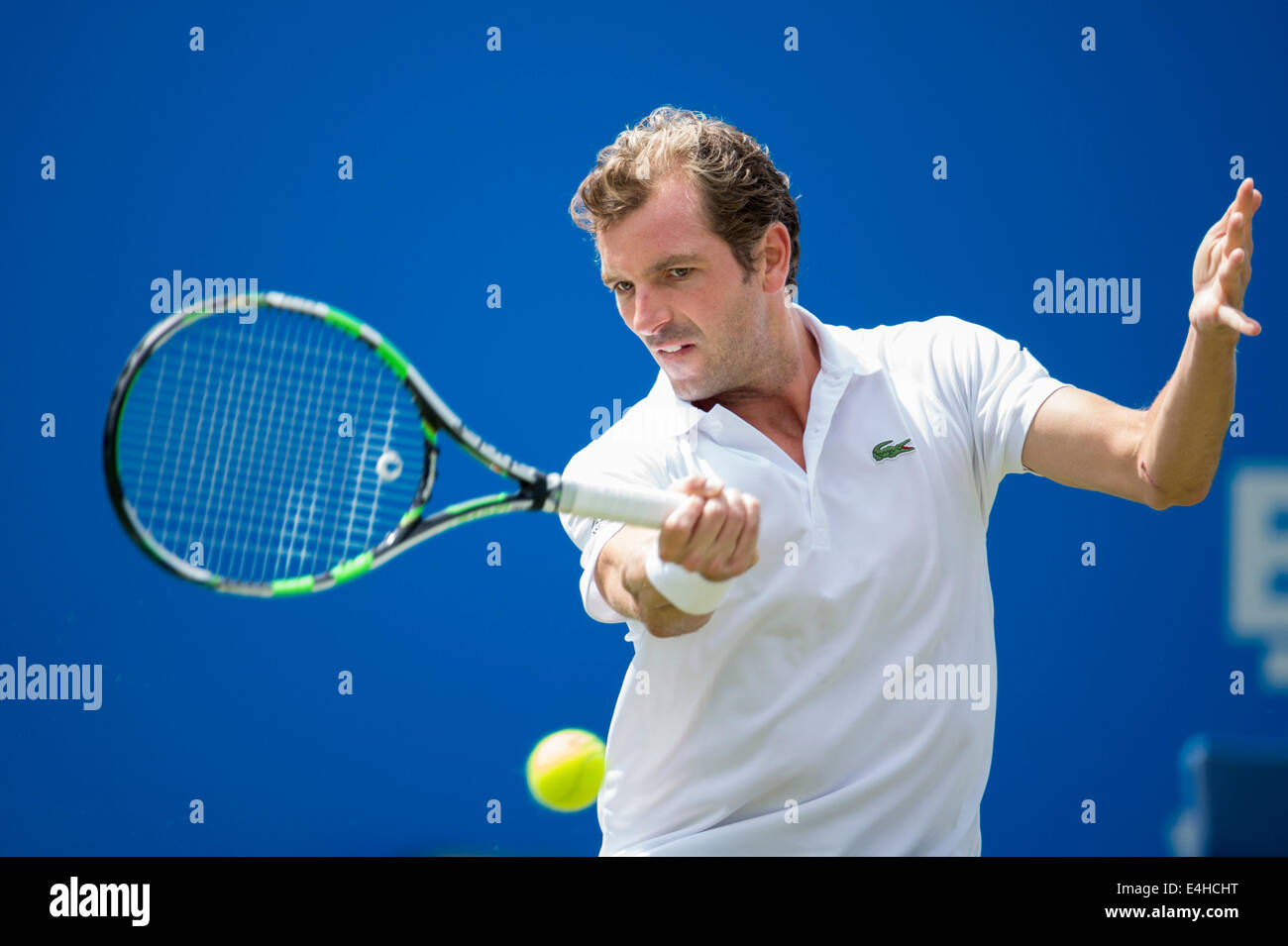 Julien Benneteau - International AEGON 2014- Eastbourne - Angleterre, Julien Benneteau de France en action Banque D'Images