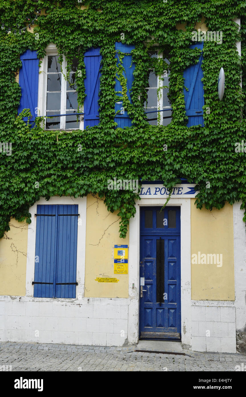Le bureau de poste, d'Azil, Ariège, Midi-Pyrénées, France Banque D'Images