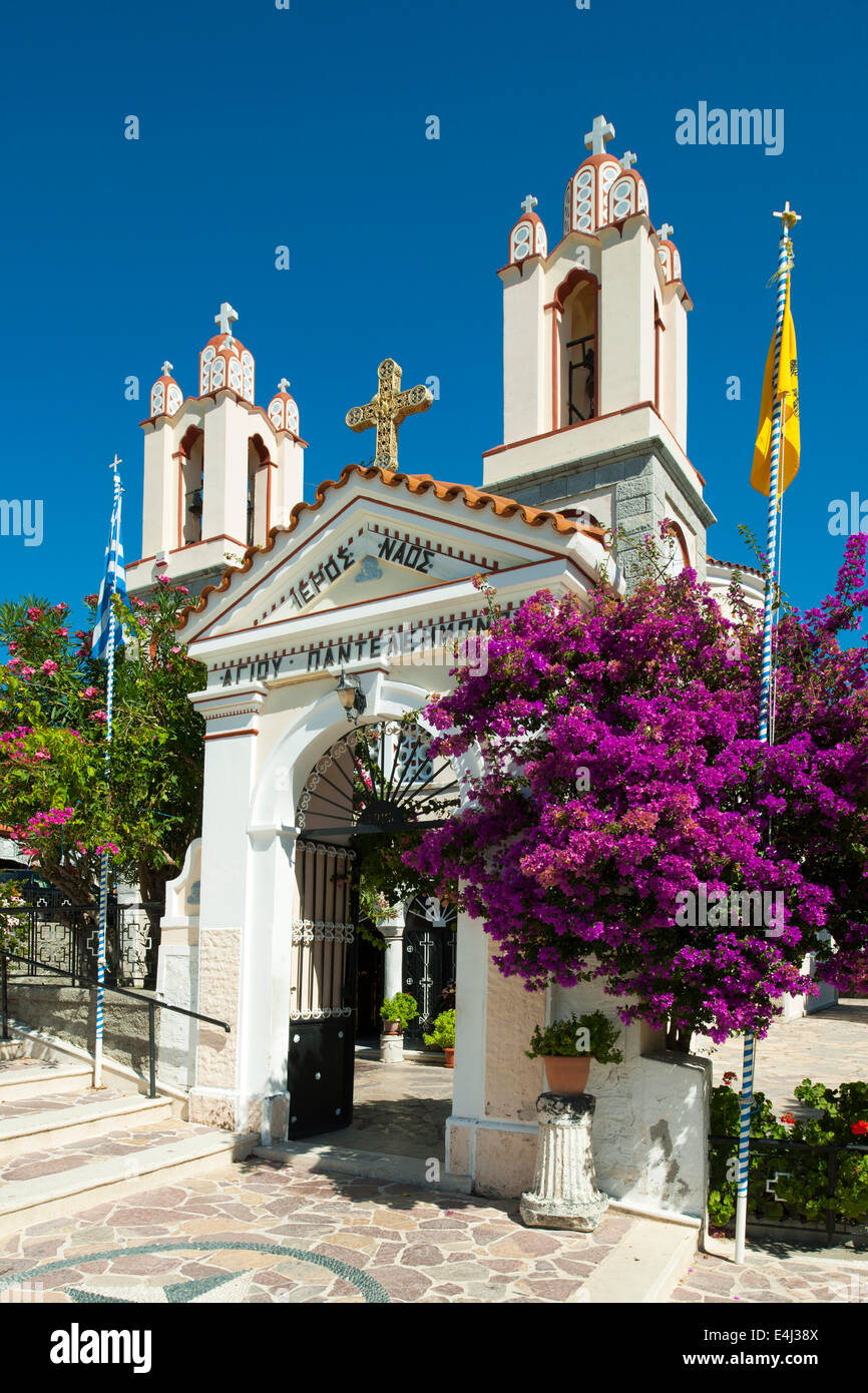 Spanien, Rhodos, Siana, Agios-Panteleimon neobyzantinische-Kirche Banque D'Images