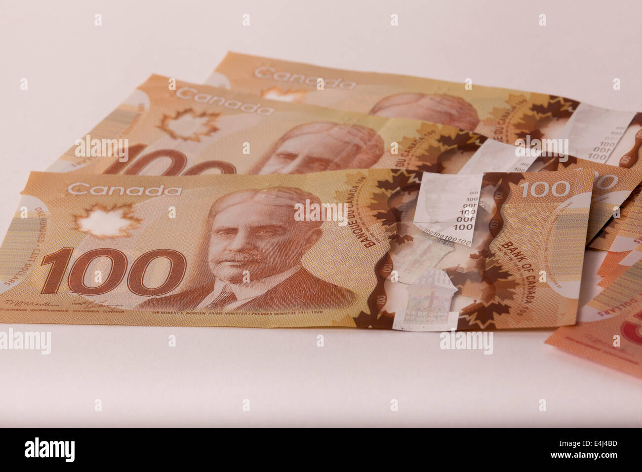 Fan de Canada 100 dollar bills Banque D'Images