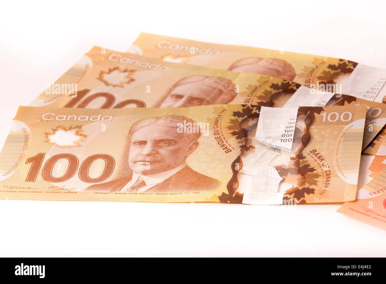 Service Canada 100 dollar bill fan Banque D'Images
