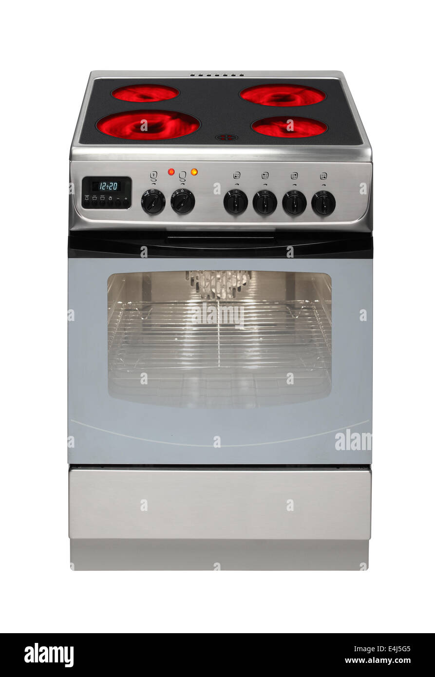 Cuisinière électrique isolated on white Banque D'Images