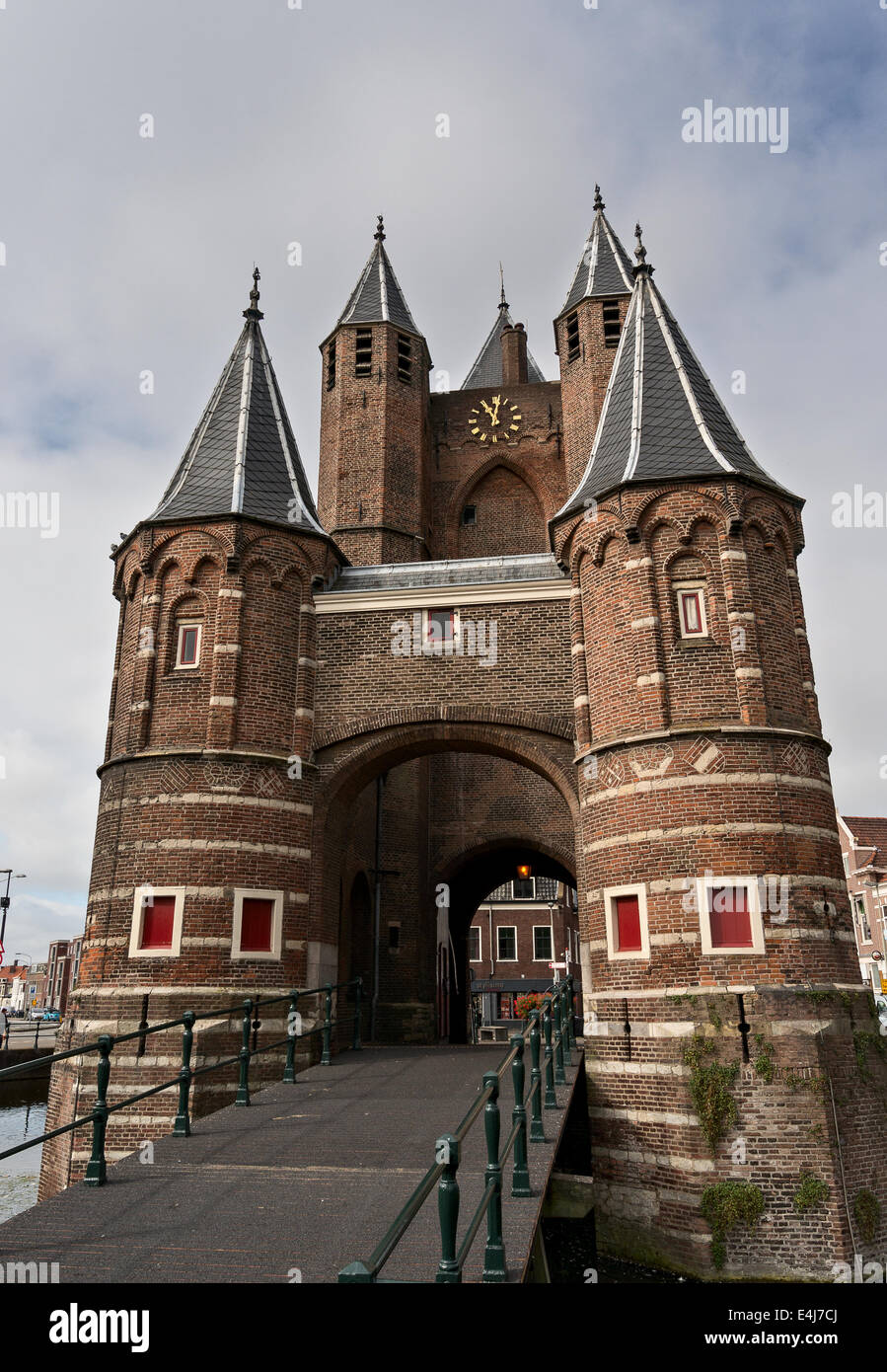Gate à partir de la vieille forteresse à Haarlem, Pays-Bas Banque D'Images