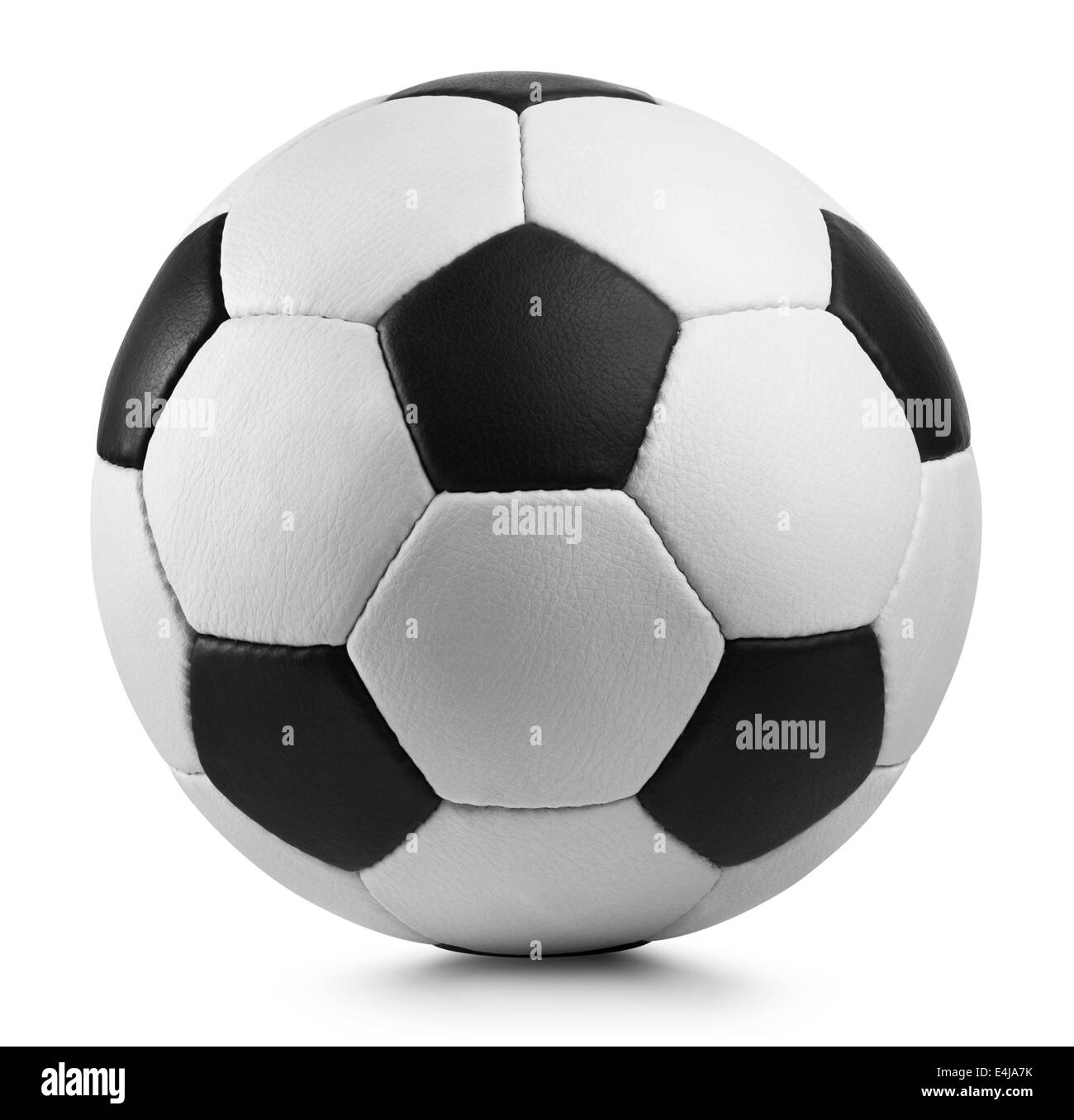 Ballon de soccer isolé sur fond blanc. Clipping Path Banque D'Images