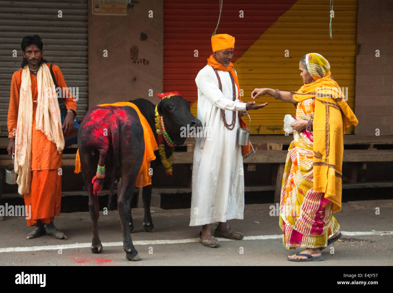 Pèlerins hindous à Pushkar Camel Fair Banque D'Images