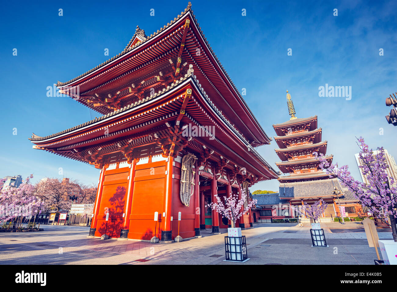 Le Temple Senso-ji à Asakusa, Tokyo, Japon. Banque D'Images