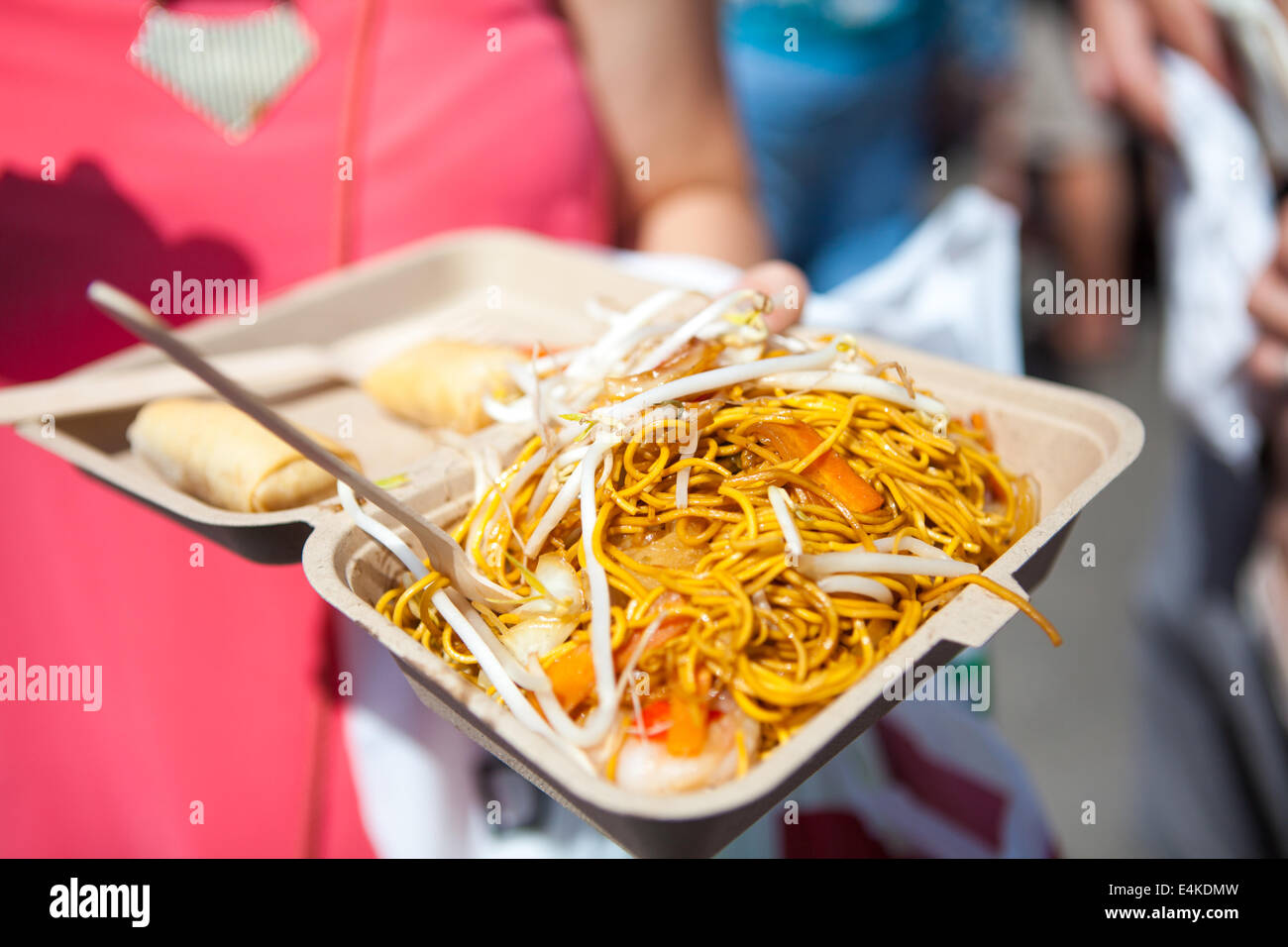 Thai street food à Dorset festival des fruits de mer. Weymouth, Dorset, UK Banque D'Images