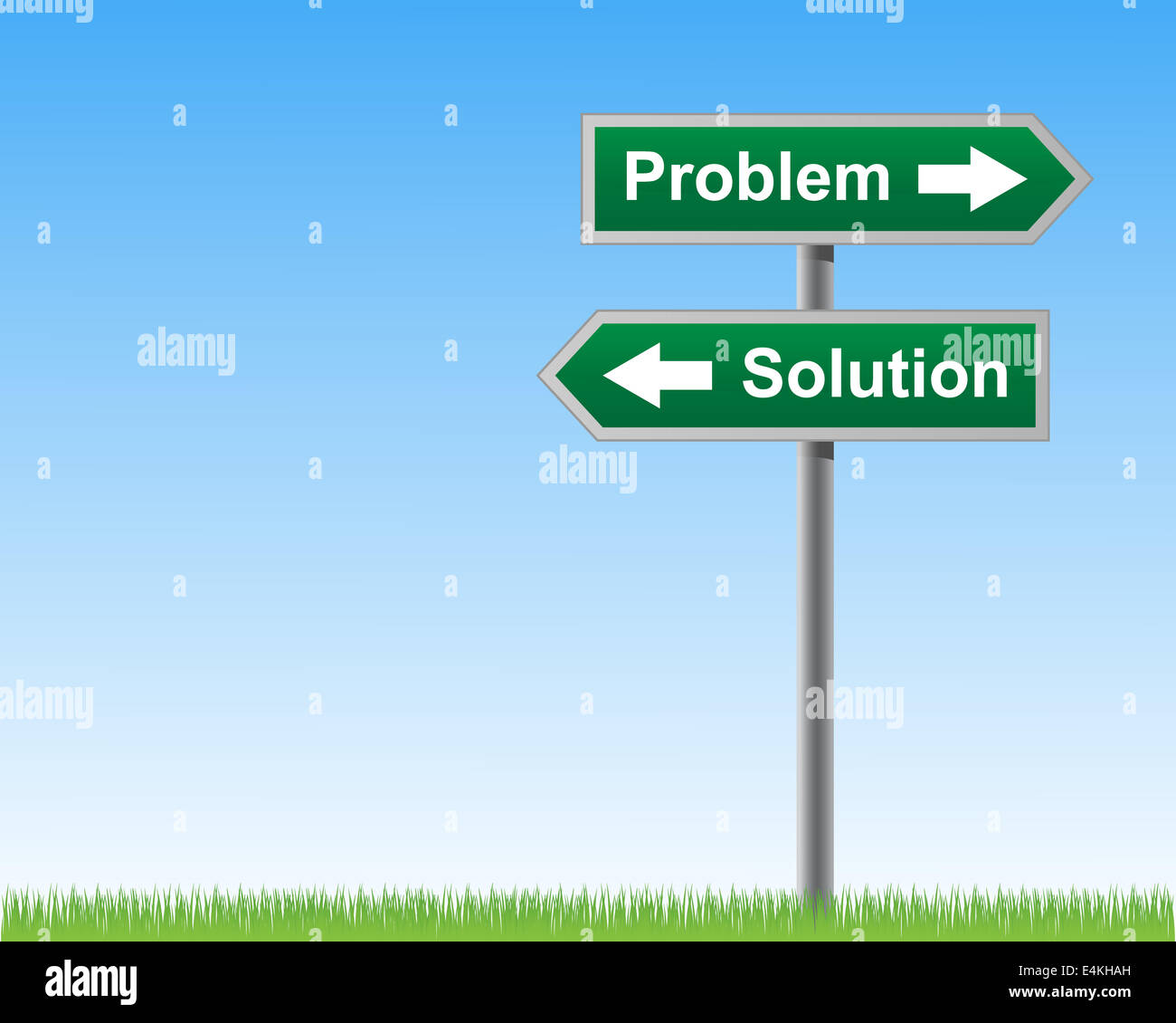 Inscrivez-vous sur les problèmes et les solutions. Banque D'Images
