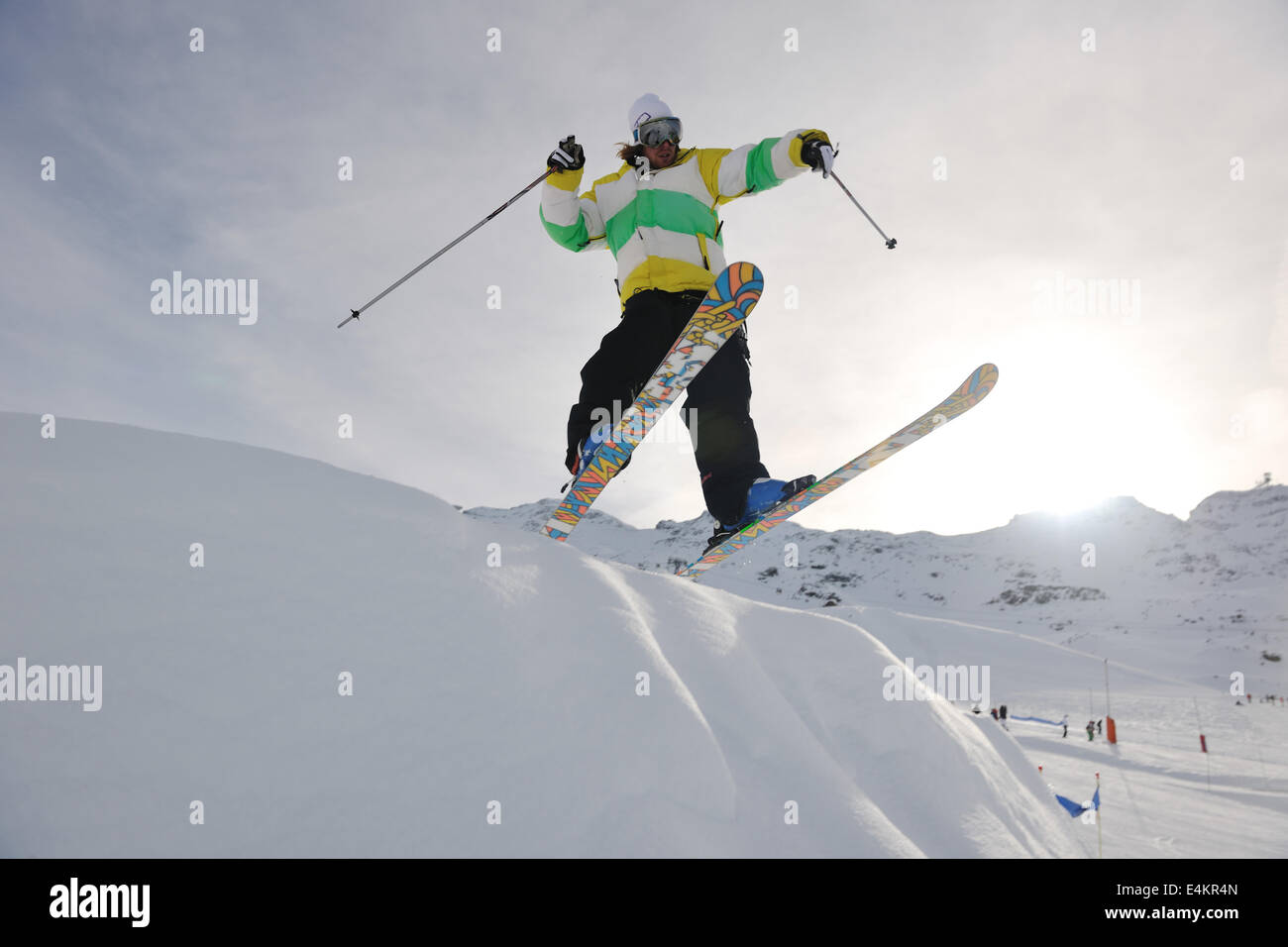 Saut à ski freestyle extrême Banque D'Images