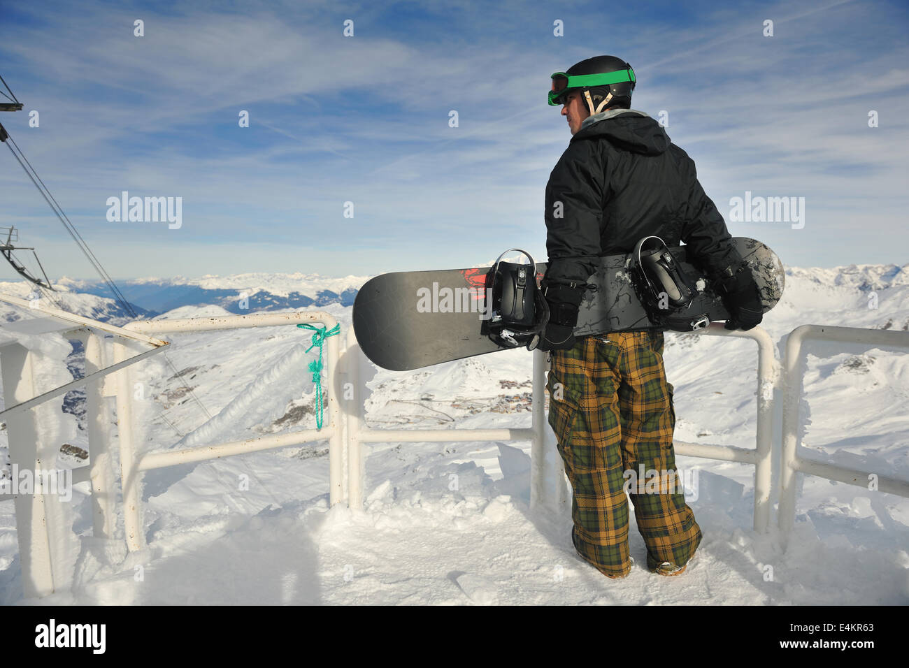 L'hiver ski Neige Banque D'Images