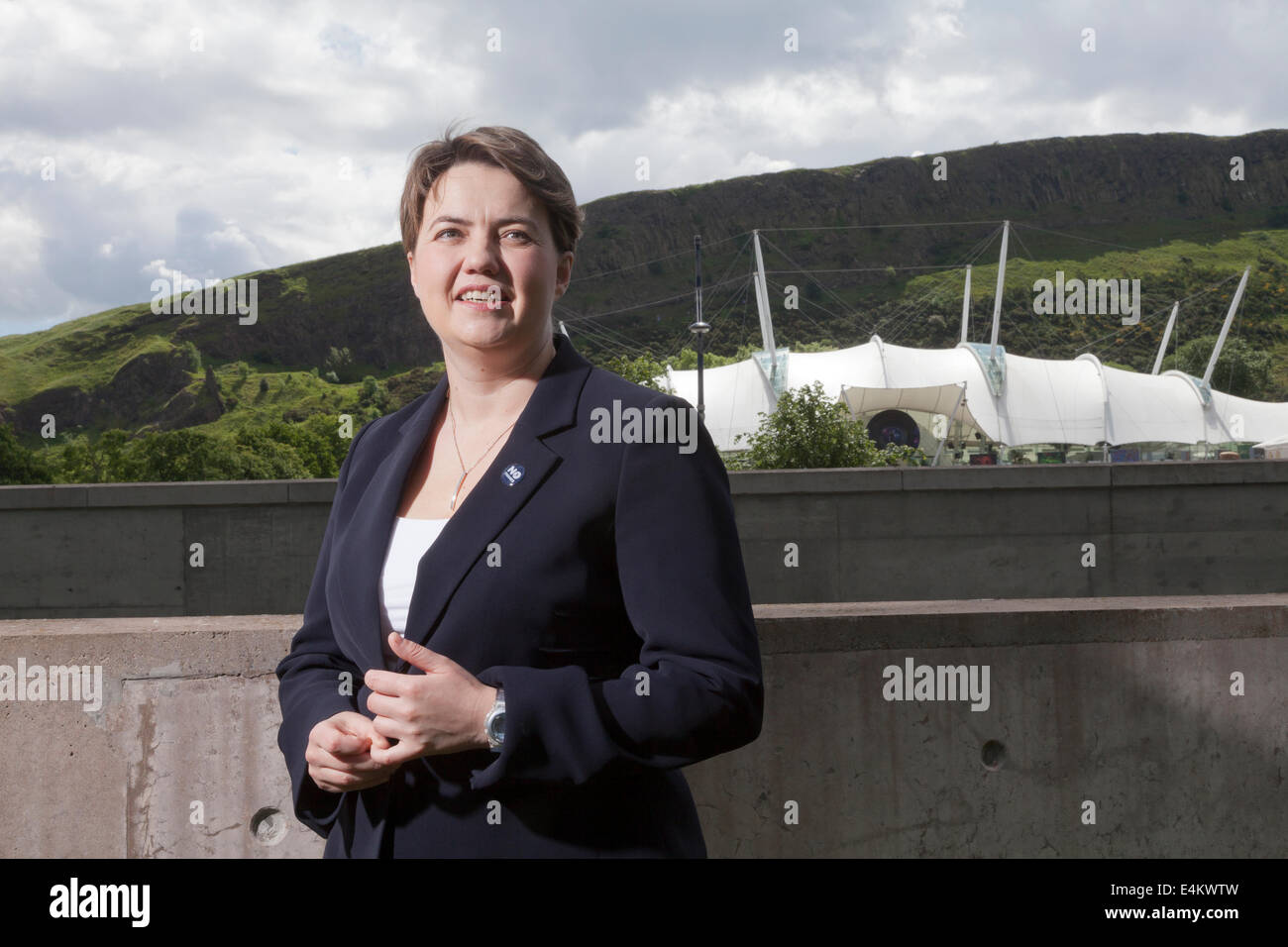 Ruth Davidson, MSP, chef du parti unioniste et conservateur écossais. Banque D'Images