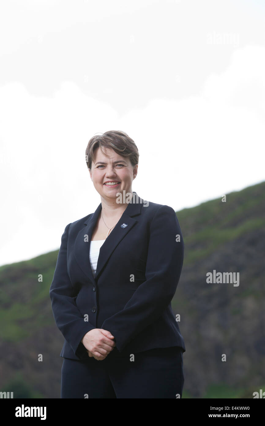 Ruth Davidson, MSP, chef du parti unioniste et conservateur écossais. Banque D'Images