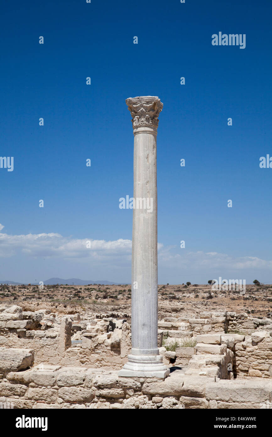 Ruines Romaines de Kourion, Chypre, une photo verticale Banque D'Images
