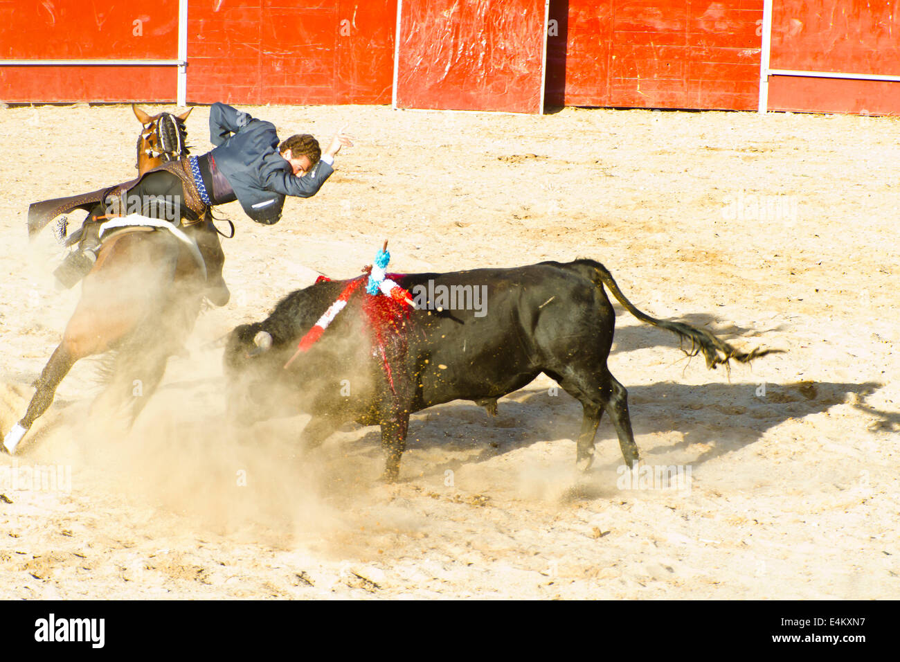 MADRID, ESPAGNE - 10 SEPTEMBRE : torero à cheval, corrida. 10 septembre 2010 à Madrid (Espagne) Banque D'Images