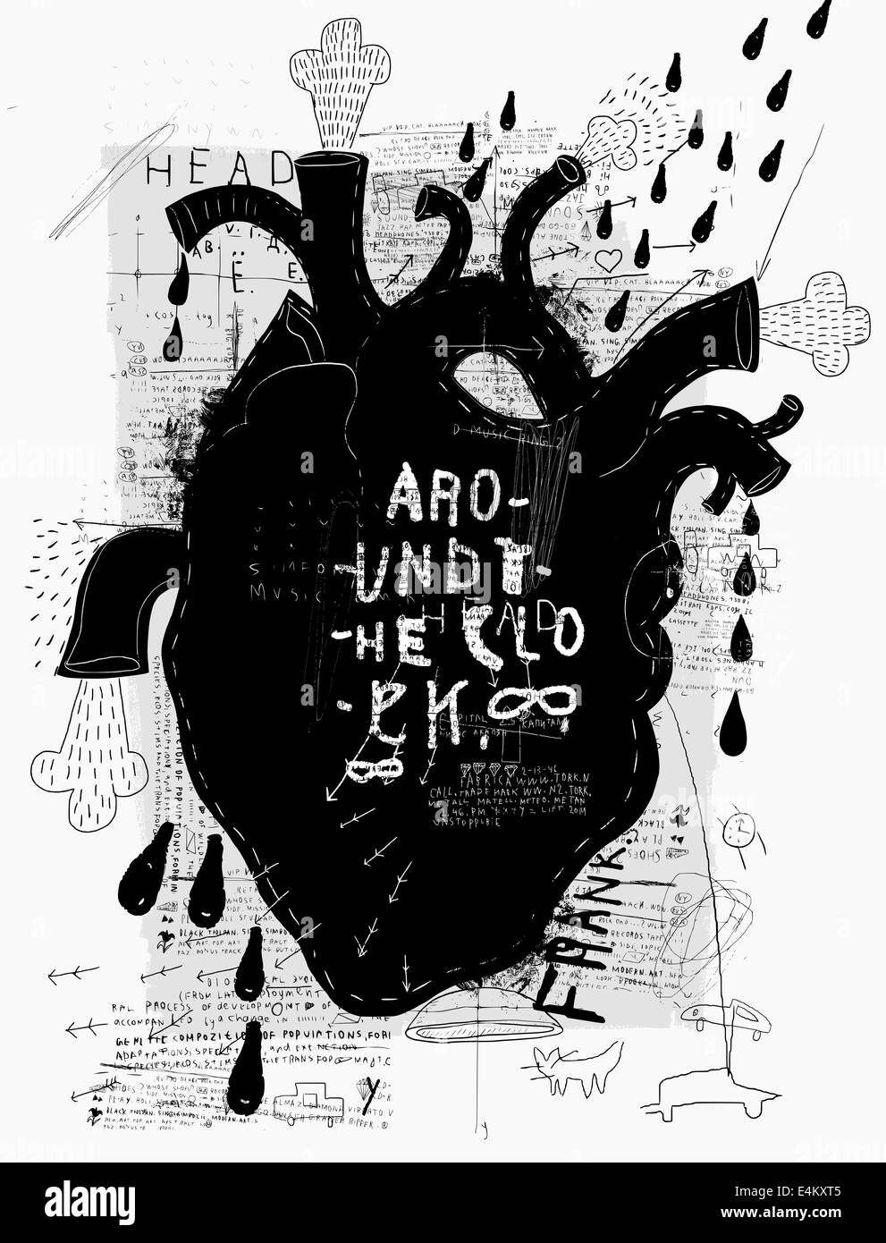 Droit du coeur Banque D'Images