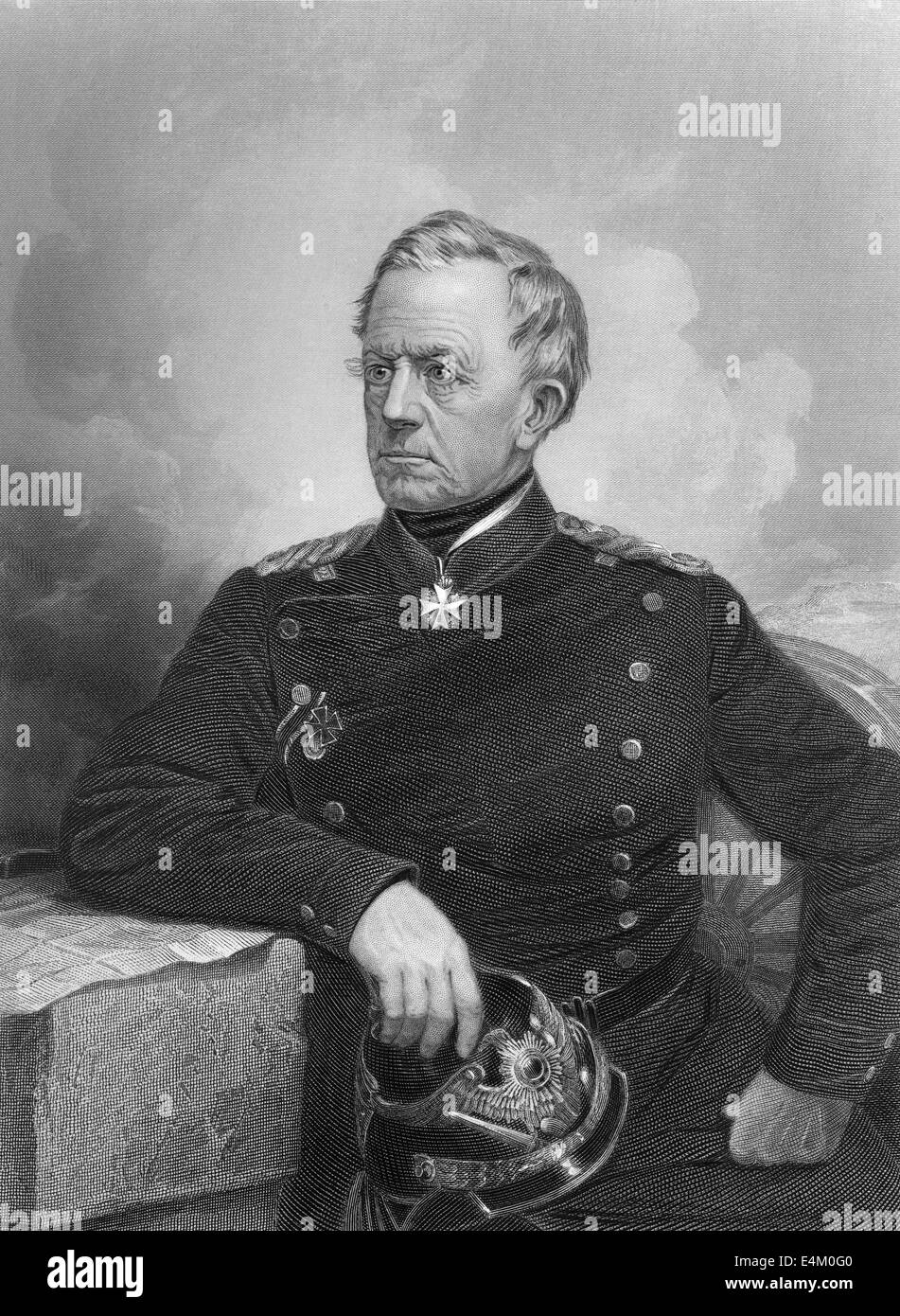 Helmuth Karl Bernhard von Moltke, 1800-1891, Maréchal prussien de la guerre de 1870 ou la guerre franco-allemande, Banque D'Images