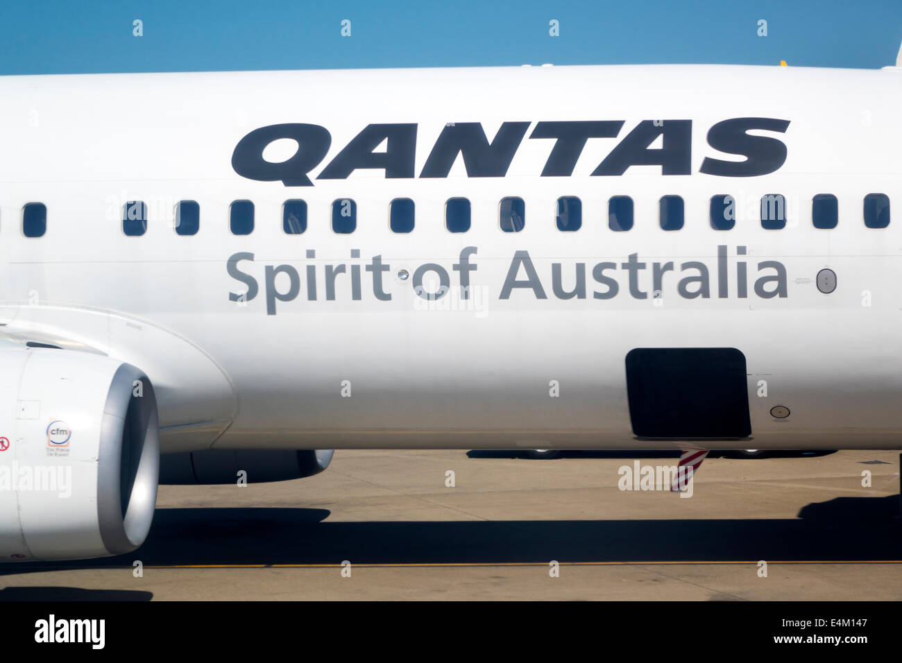 Brisbane Australie,aéroport,BNE,domestique,terminal,porte,Qantas,compagnies aériennes,tarmac,avion de ligne commercial avion avion avion avion,Spirit,Windows,AU14 Banque D'Images