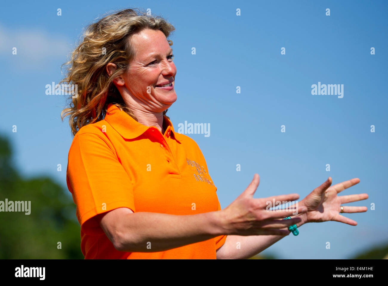 BBC Wildlife et présentateur de télévision science Kate humble. Banque D'Images