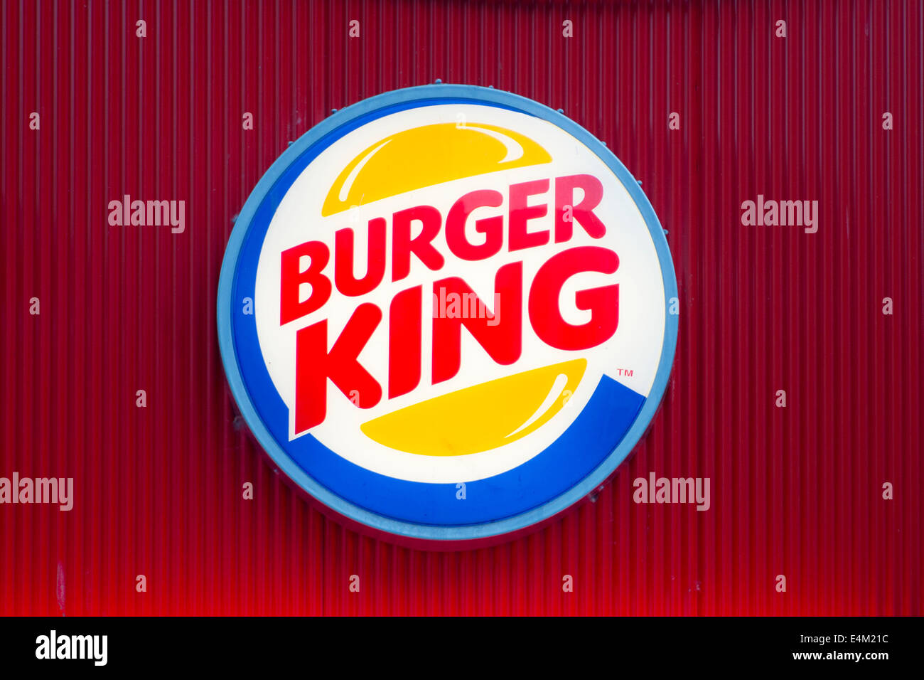 Burger King restaurant sign. Banque D'Images