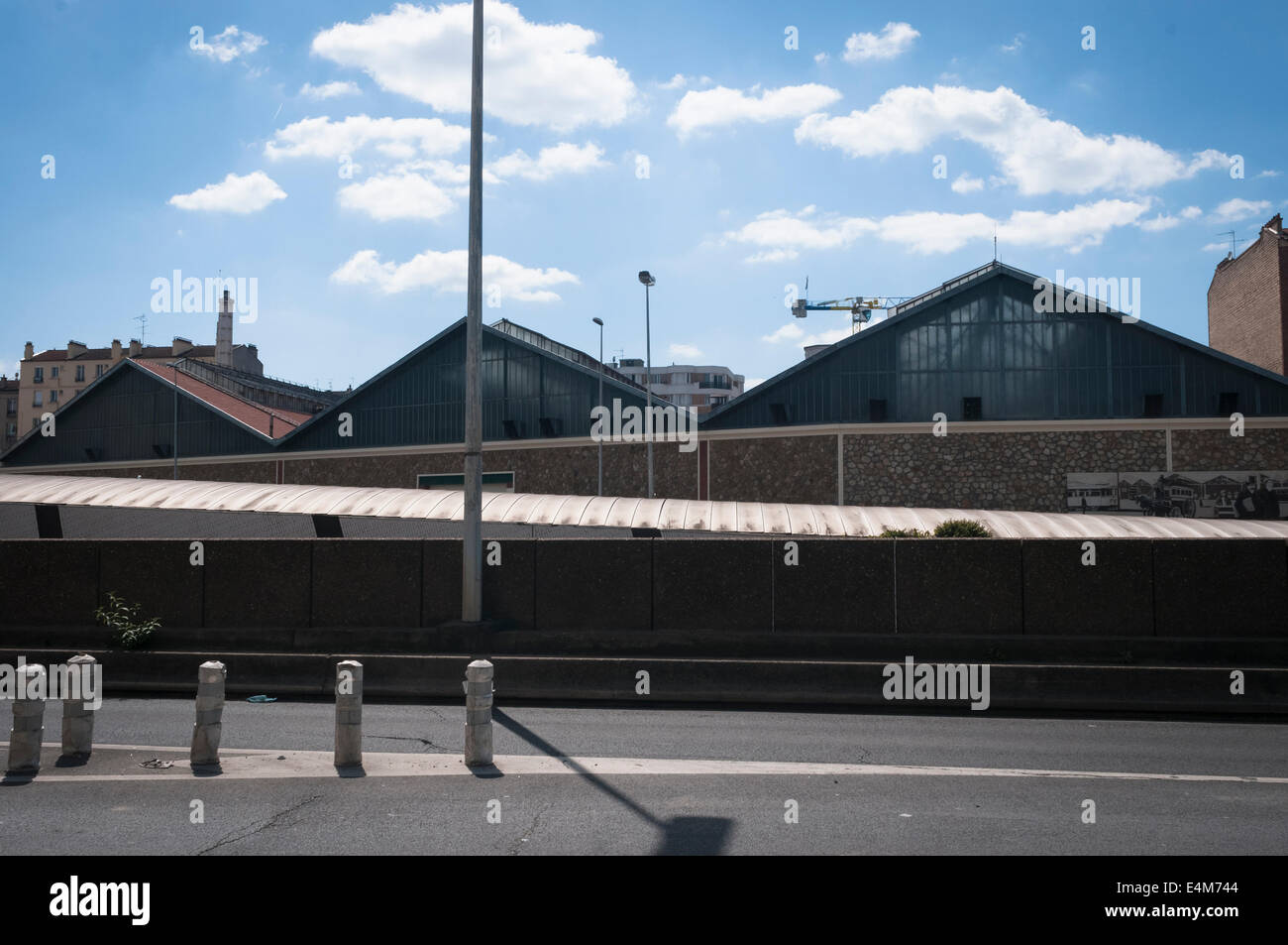 Pont de Clichy sur Asnières-Gennevilliers aller contre Paris. Banque D'Images