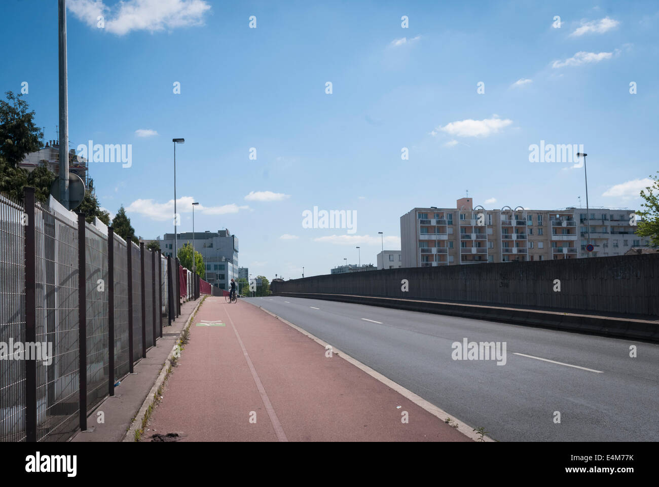 Pont de Clichy sur Asnières-Gennevilliers aller contre Paris. Banque D'Images