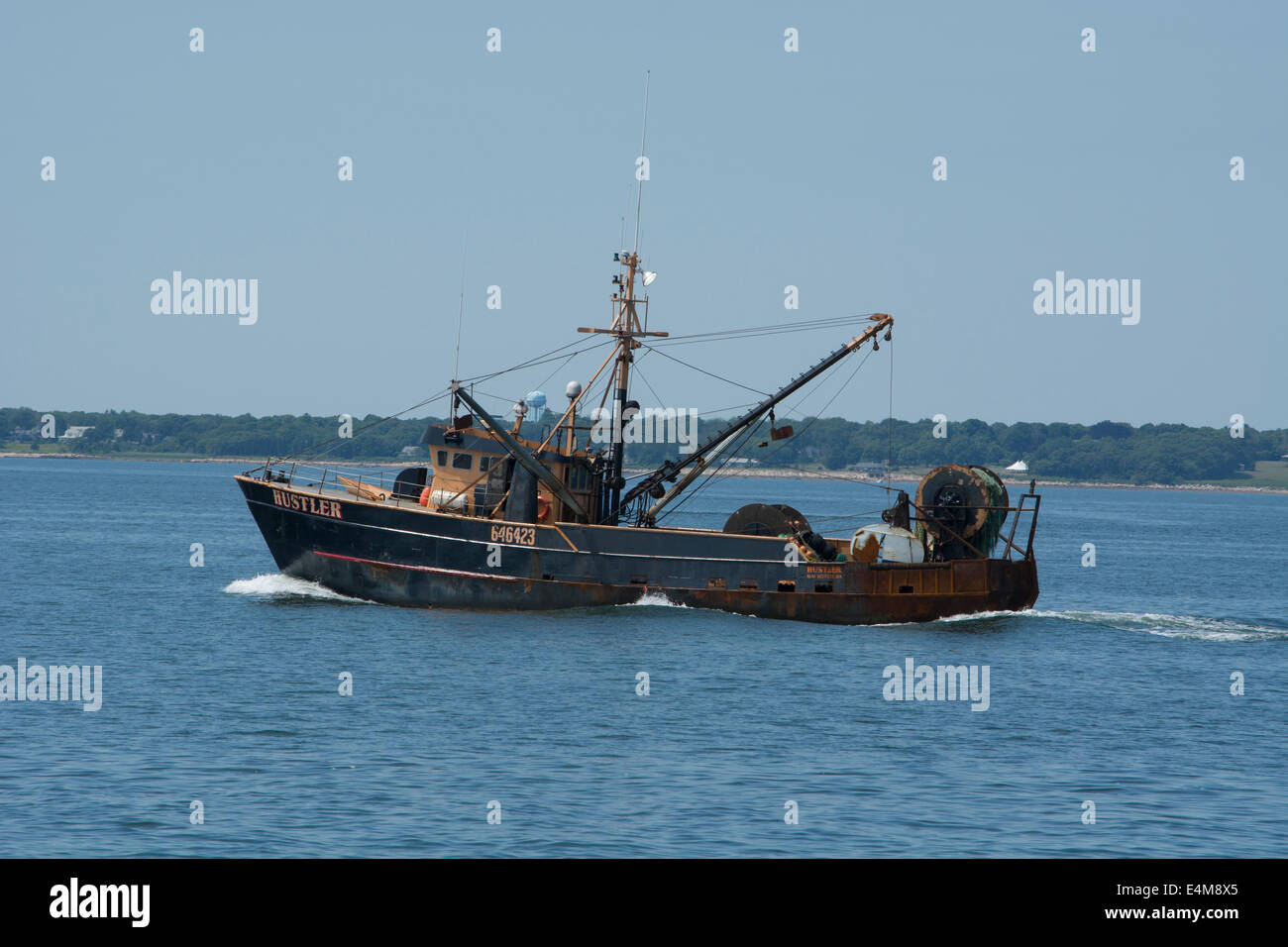 Le Massachusetts, New Bedford. Bateau de pêche. Banque D'Images