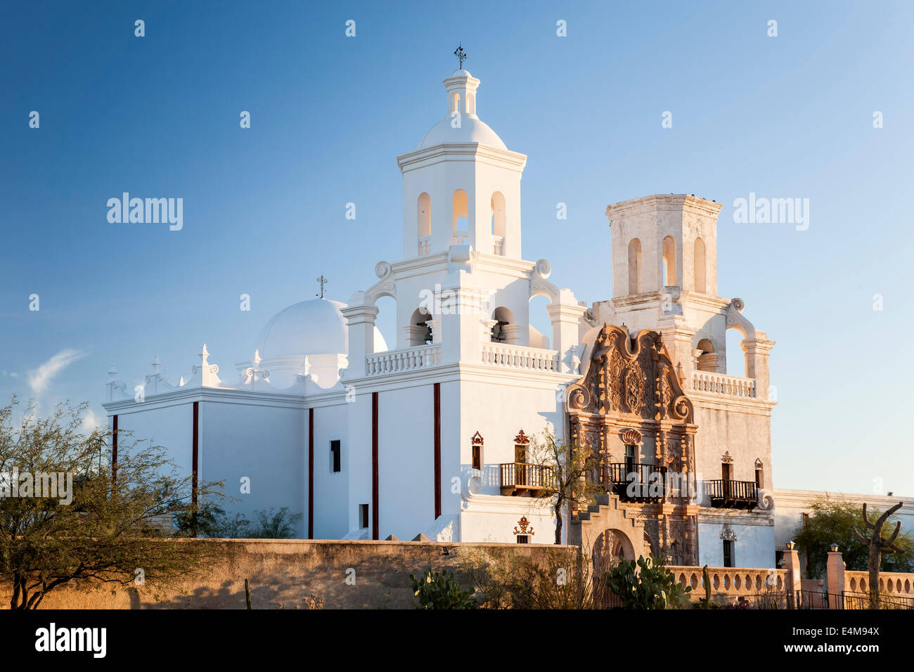 Mission San Xavier del Bac (fondée en 1700, la structure actuelle) 1797, Tucson, Arizona USA Banque D'Images