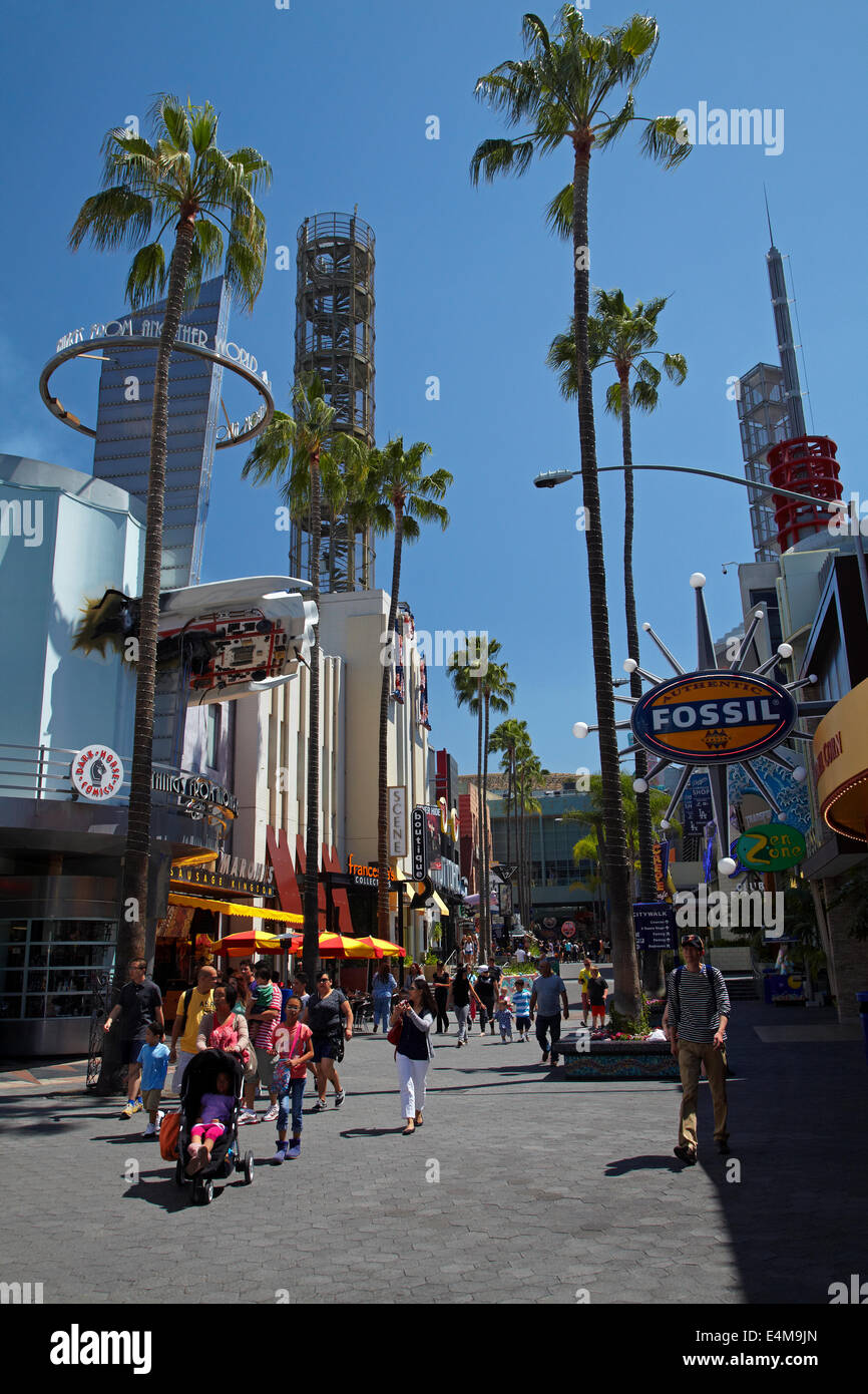 Scène de rue à Universal Studios, Hollywood, Los Angeles, Californie, USA Banque D'Images