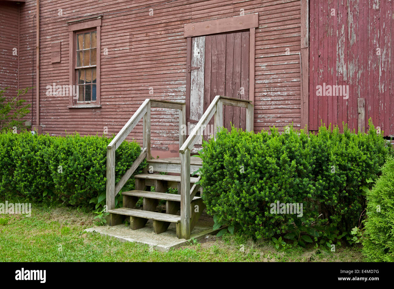 Tipp City Roller Mill, entrée latérale. Banque D'Images